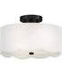 Bliss 2-Light Medium Semi-Flush Mount in Black