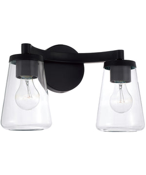 Aaron 2-Light Vanity Matte Black
