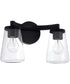 Aaron 2-Light Vanity Matte Black
