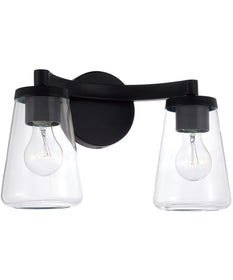 Aaron 2-Light Vanity Matte Black