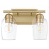 Wallinger 2-light Bath Vanity Light Aged Brass