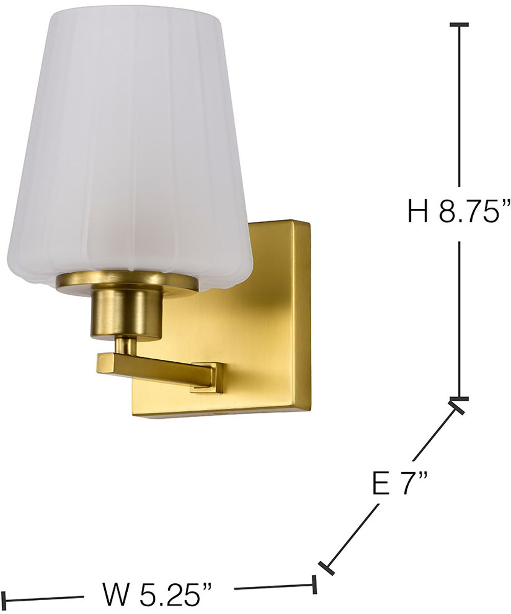 Lune 1-Light Vanity & Wall Vintage Brass