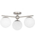 Jasper 3-light Semi-Flush Mount Satin Nickel