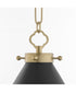 Bonnel 1-light Wall Mount Light Fixture Matte Black|Aged Brass