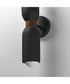 Pompeii 2-Light Wall Sconce Lava / Black