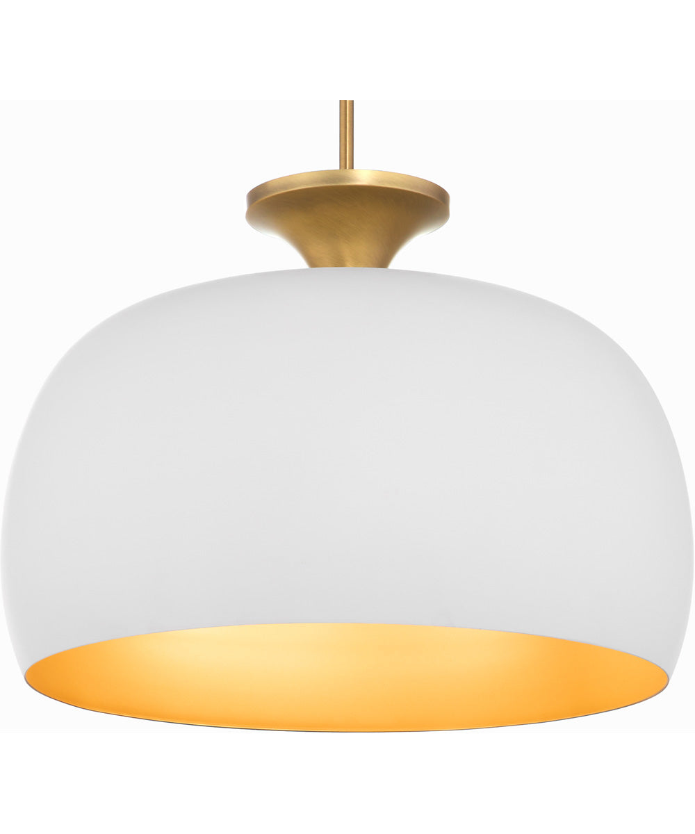 Stupa Pendant Studio White|Brushed Brass