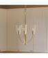 Jheni 3-Light Chandelier with Clear Glass Shades Brushed Gold