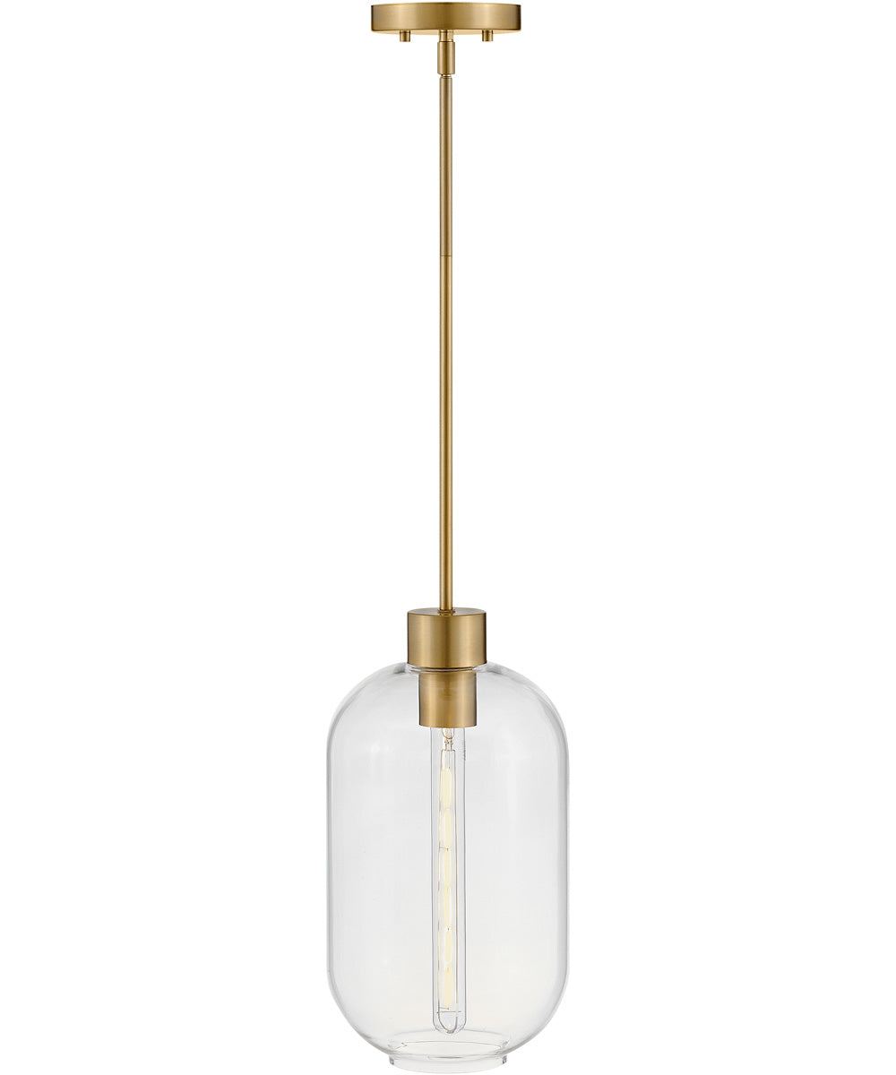 Greer 1-Light Small Pendant in Lacquered Brass