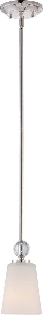 5"W Connie 1-Light Pendant Polished Nickel
