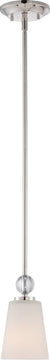 5"W Connie 1-Light Pendant Polished Nickel