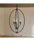 Jheni 3-Light Foyer Pendant with Clear Glass Shades Matte Black