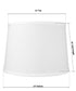 14"W x 10"H SLIP UNO FITTER White Linen Drum Lampshade