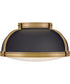 Barton 3-Light Medium Flush Mount in Black