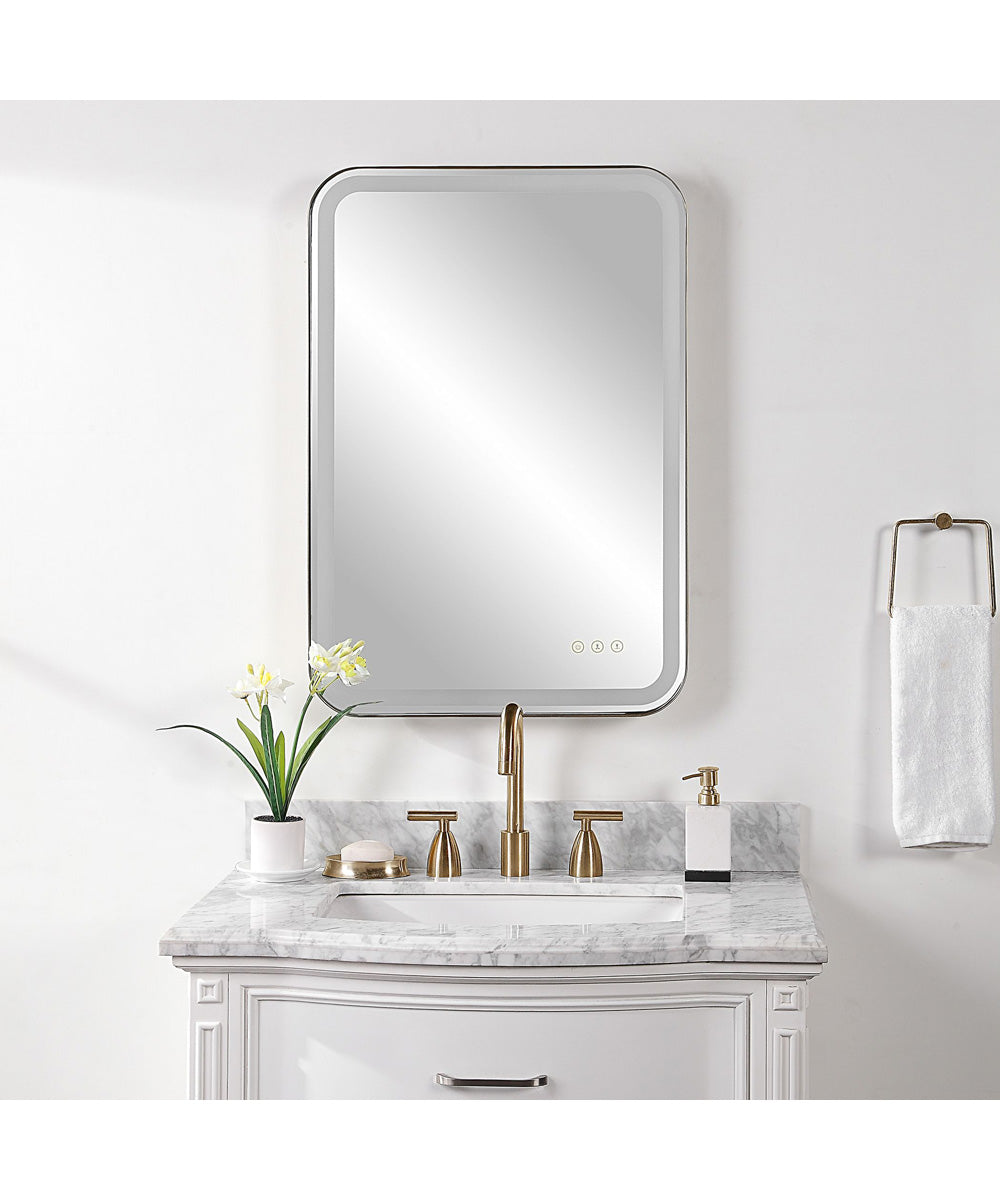 Crofton Lighted Black Vanity Mirror