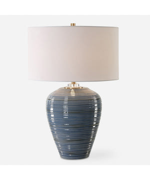 Moher Glossy Blue Table Lamp