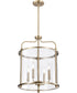 Yorktown 4-Light Pendant Burnished Brass