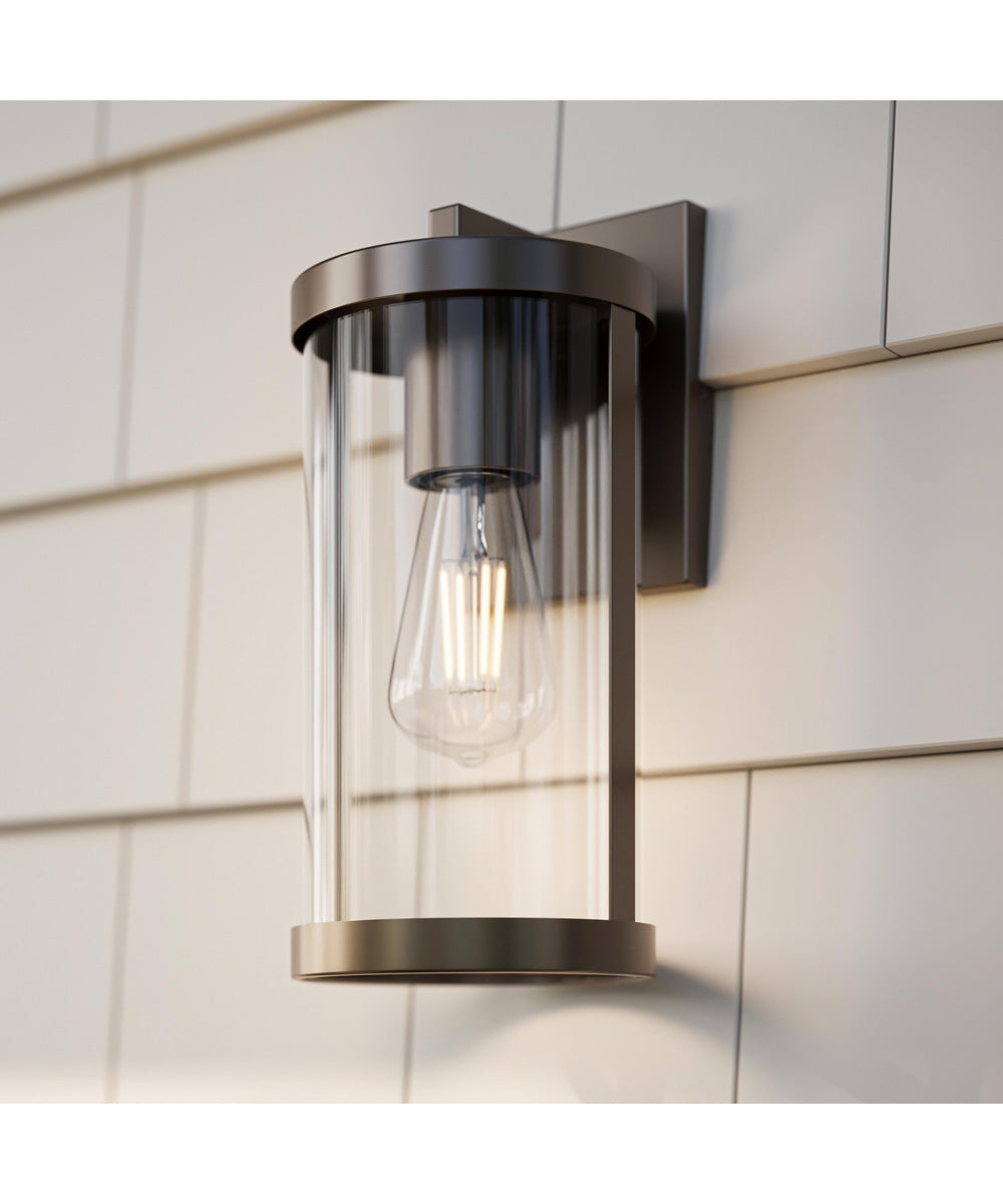 Kagen Medium Outdoor Wall Light with Clear Glass Panels Antique Bronze