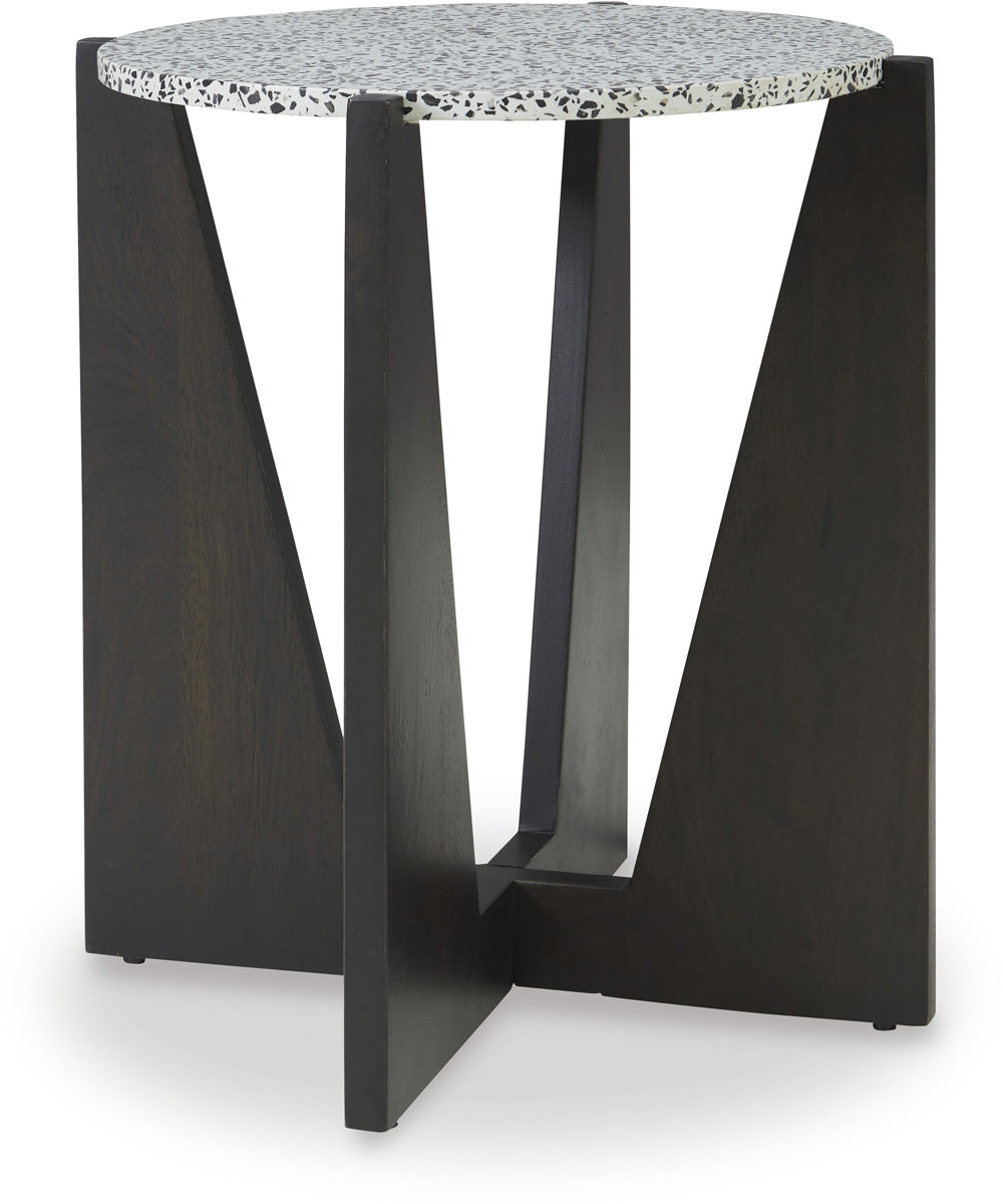 Tellrich Accent Table Black/White
