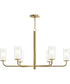 Mack 6-Light Chandelier with Layered Glass Shades Brushed Gold