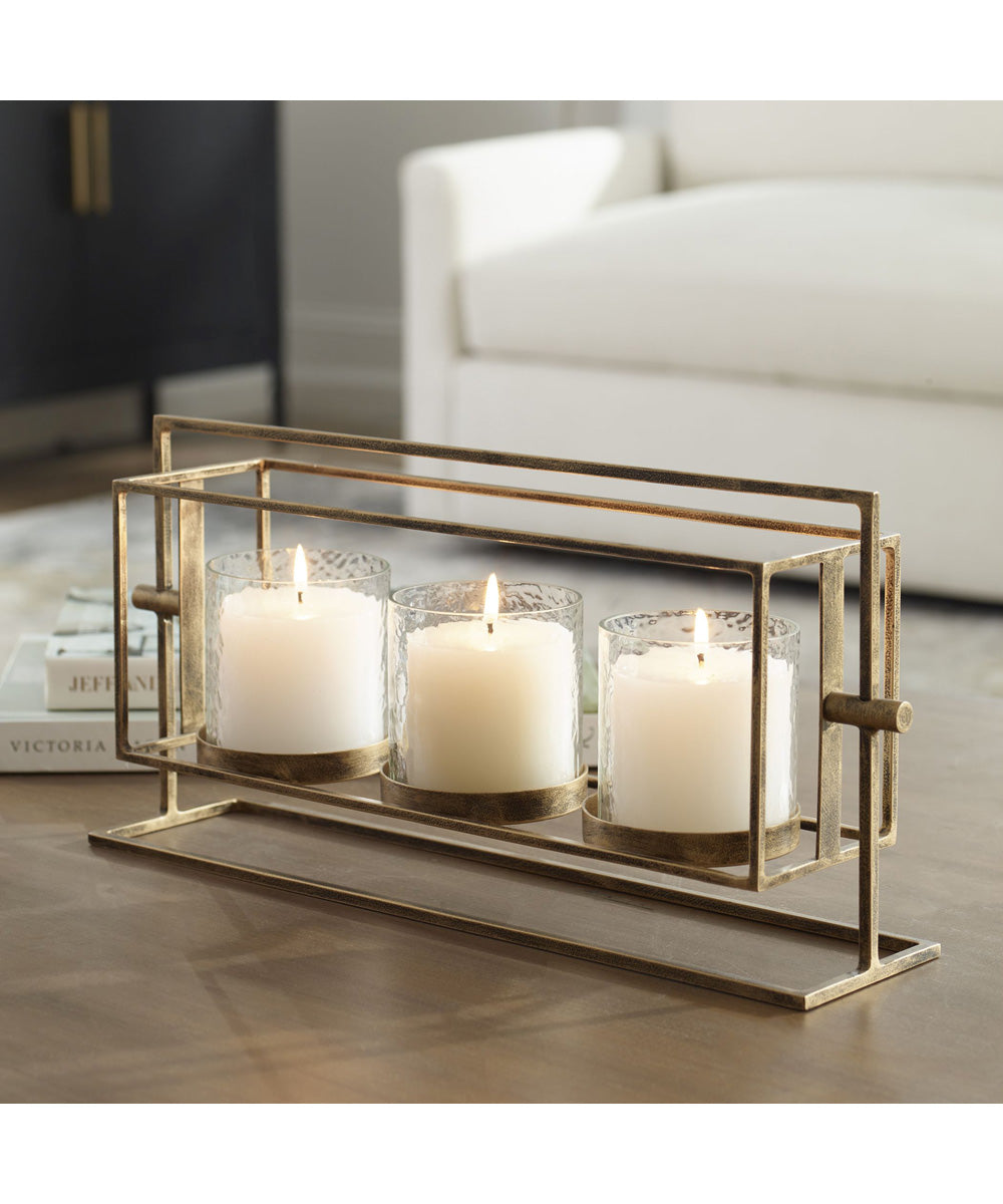 Wenman Gold Triple Candleholder