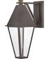 Endsley 1-Light Medium Wall Mount Lantern in Blackened Brass