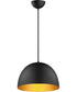 Tova 14 inch Pendant Black / Gold