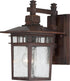 12"H Cove Neck 1-Light Outdoor Rustic Bronze