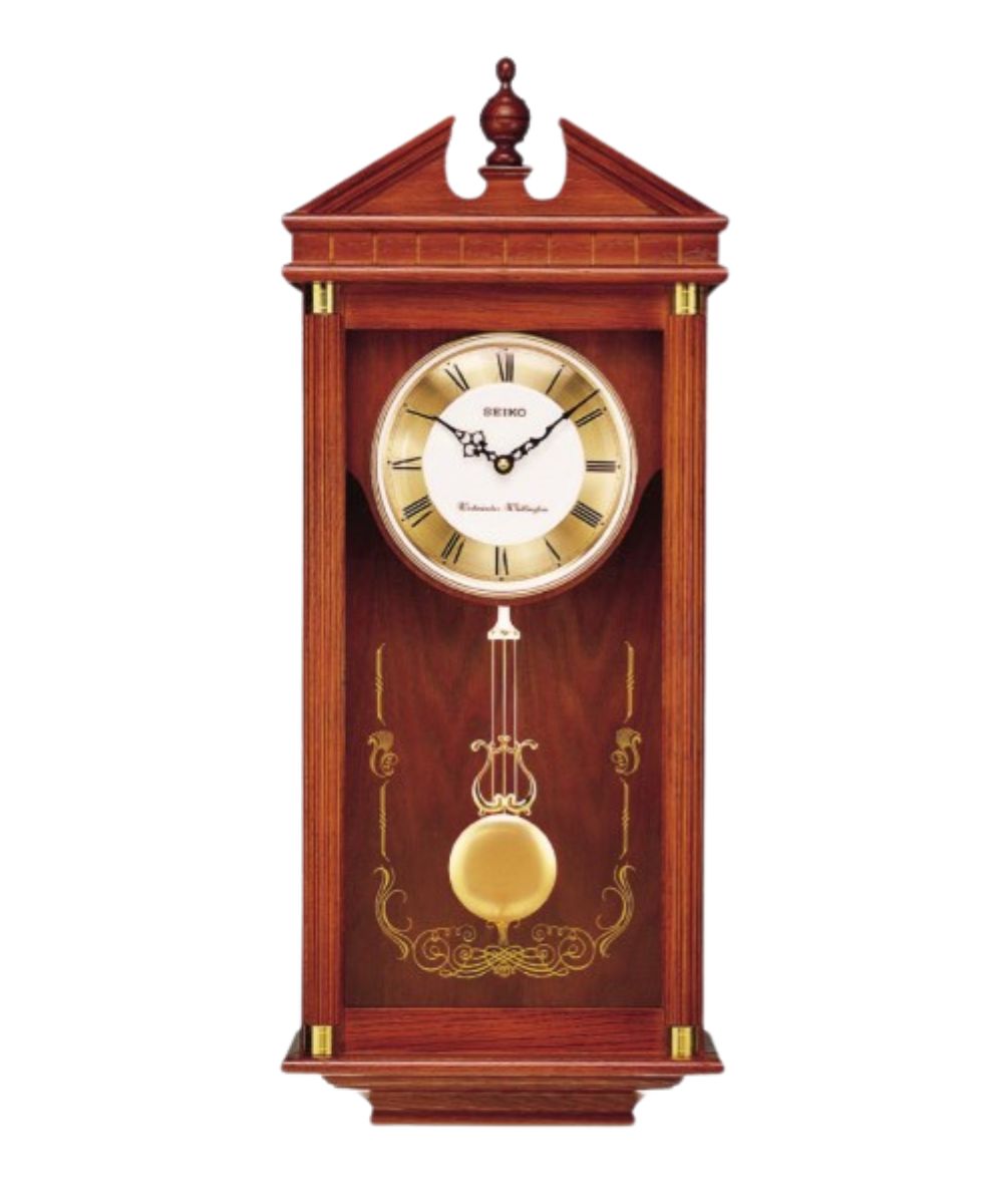 12"H Chime Wall Clock with Pendulum