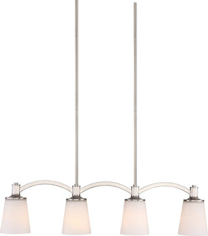 33"W Laguna 4-Light Pendant Brushed Nickel