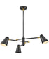 Birdie 3-Light Medium Convertible Mobile Single Tier Chandelier in Black