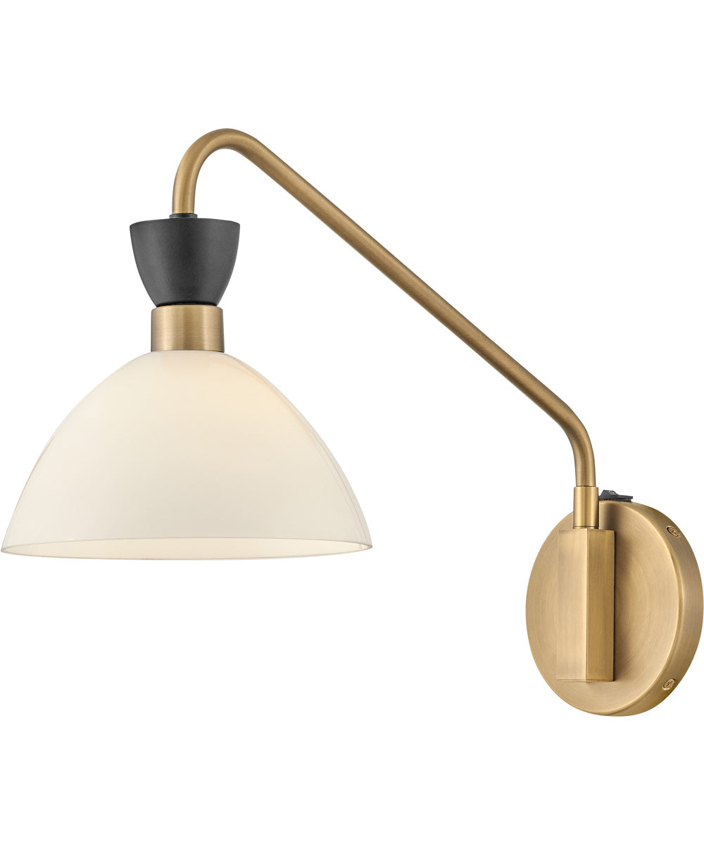 Simon 1-Light Medium Single Light Plug-In Sconce in Black