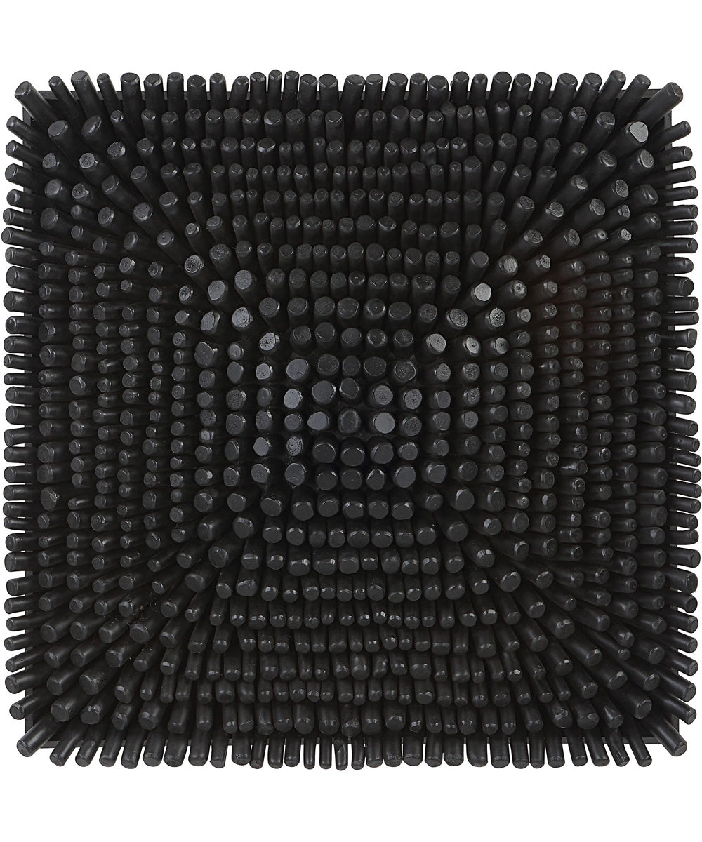 Portside Black Wood Wall Panel