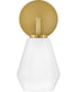 Gio 1-Light Medium Single Light Vanity in Lacquered Brass