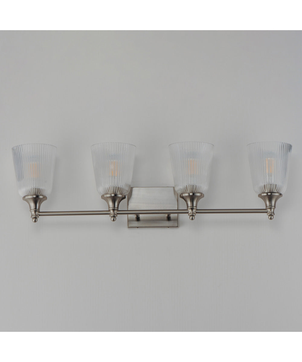 Julip 4-Light Bath Vanity Satin Nickel