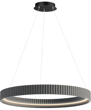 Souffle 33 inch LED Ring Pendant Gray