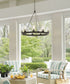 Sawyer 9-Light Large Outdoor Single Tier in Aged Zinc