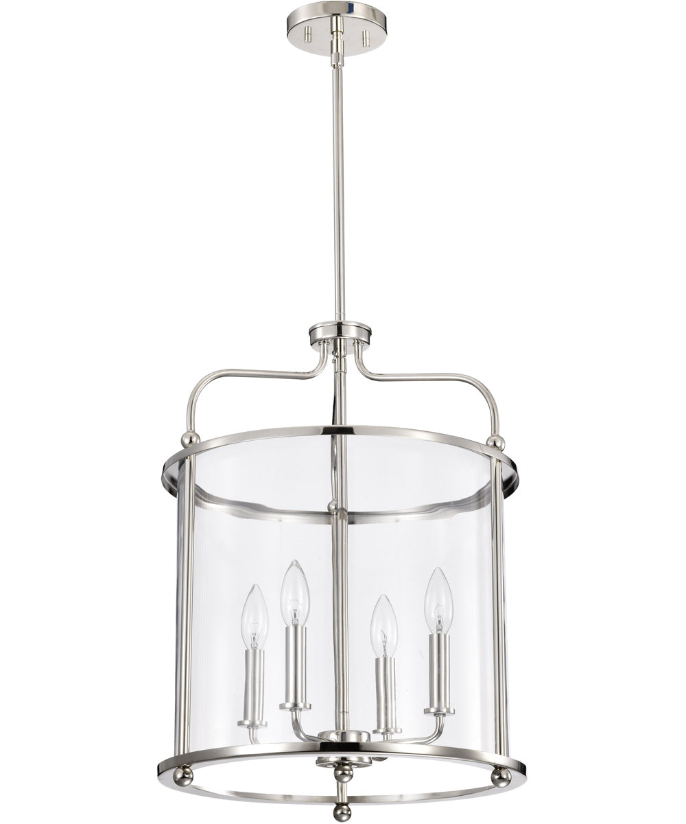 Yorktown 4-Light Pendant Polished Nickel