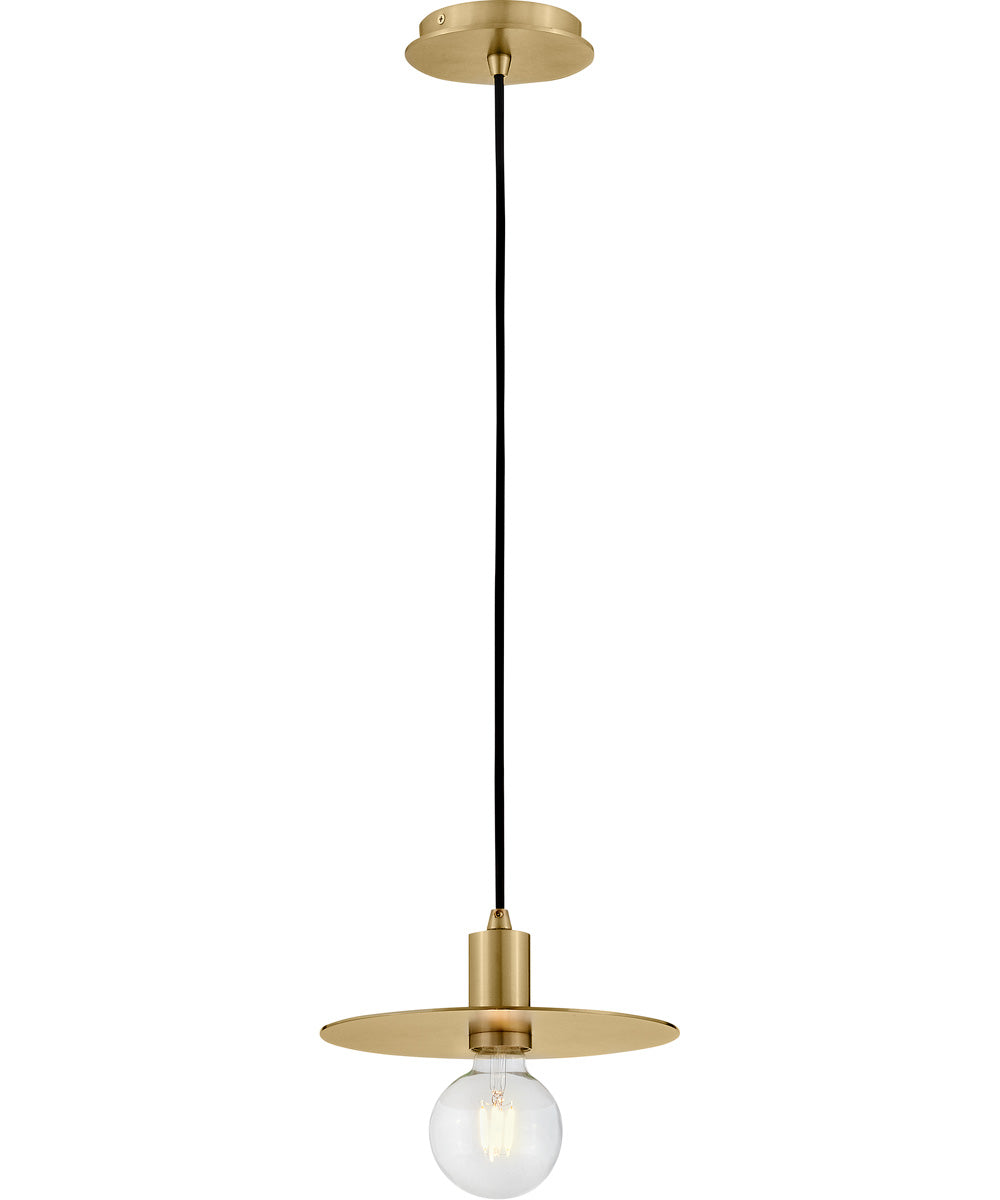 Lulu 1-Light Small Convertible Pendant in Lacquered Brass