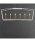 Melrose 6-Light Linear Pendant White/Natural Aged Brass