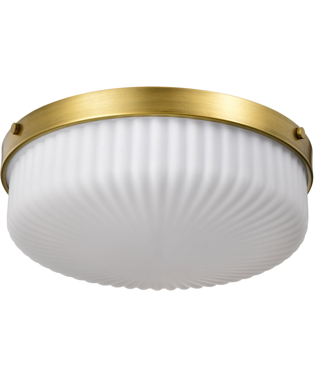 Solara 3-Light Close-to-Ceiling Natural Brass
