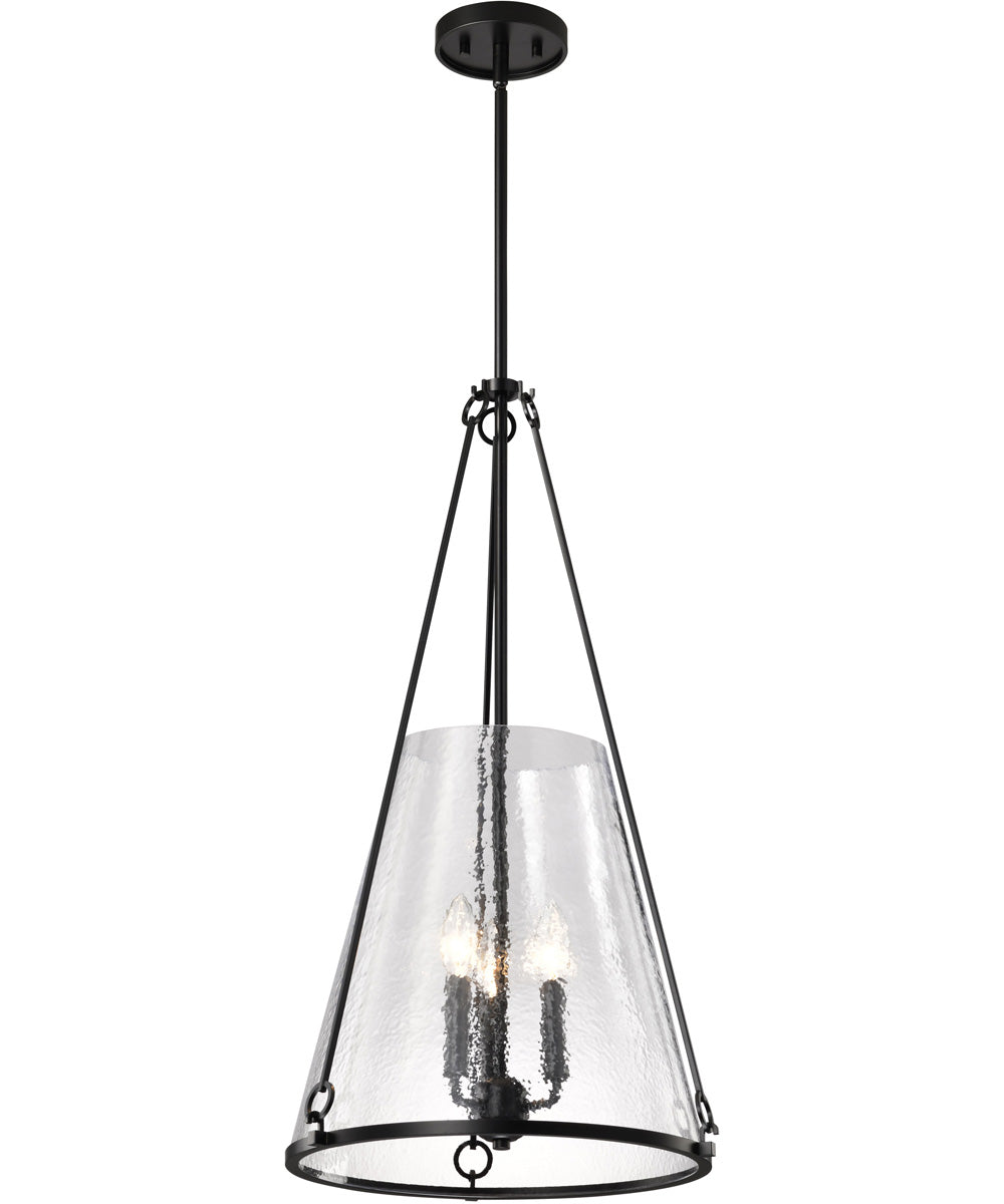 Valentine 3-Light Pendant Black
