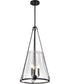Valentine 3-Light Pendant Black