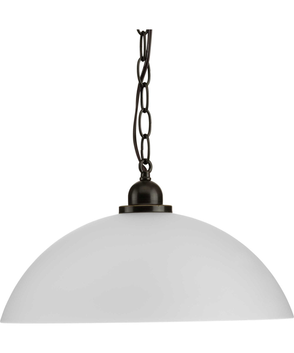 Classic Dome 1-Light Transitional Pendant Antique Bronze