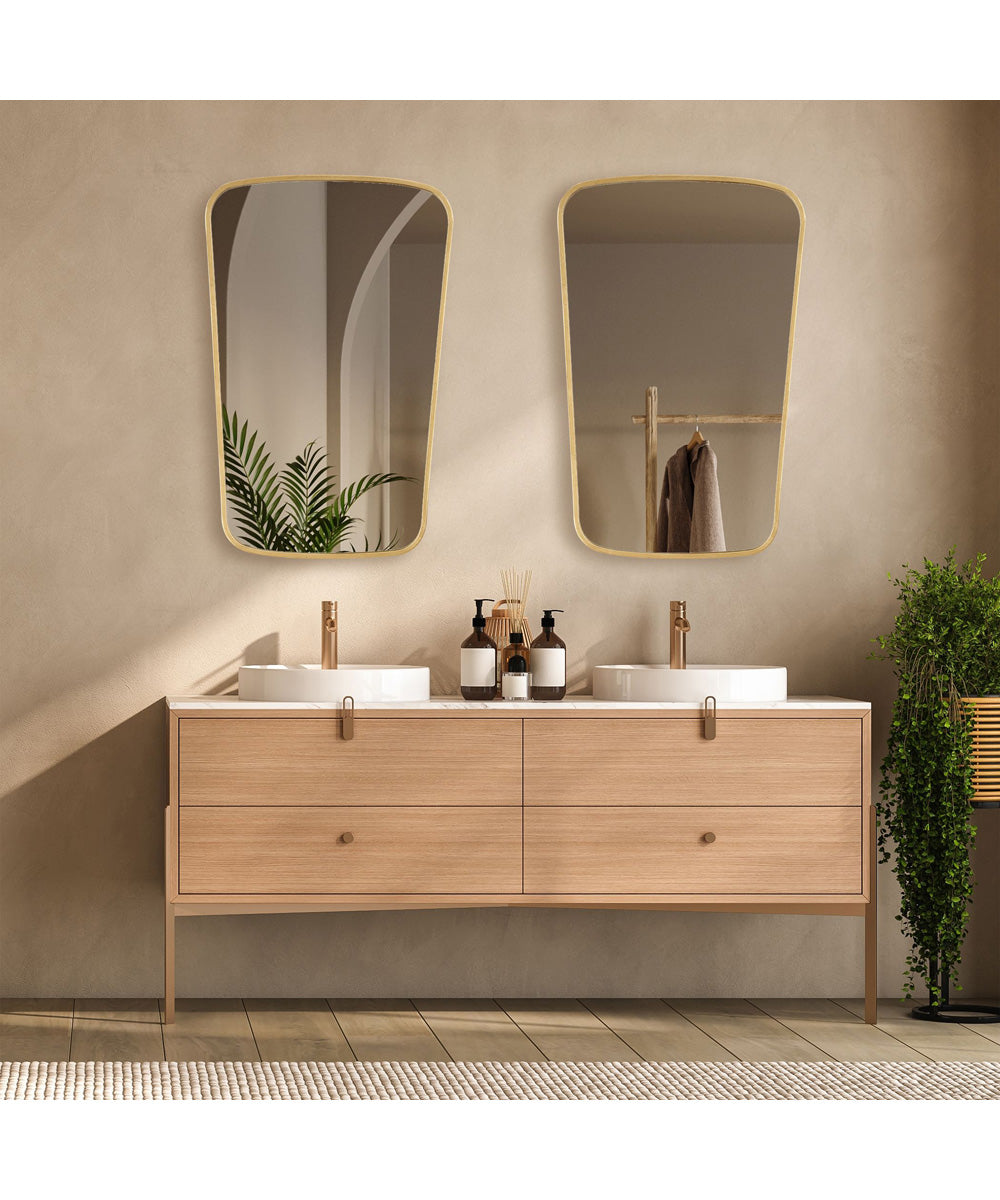 22x34" Wall Mirror with Gold Leaf