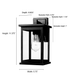11"H Bowton II Outdoor Wall Light - Motion Sensor Dusk to Dawn Matte Black Finish with Glass Shade by Millennium Lighting