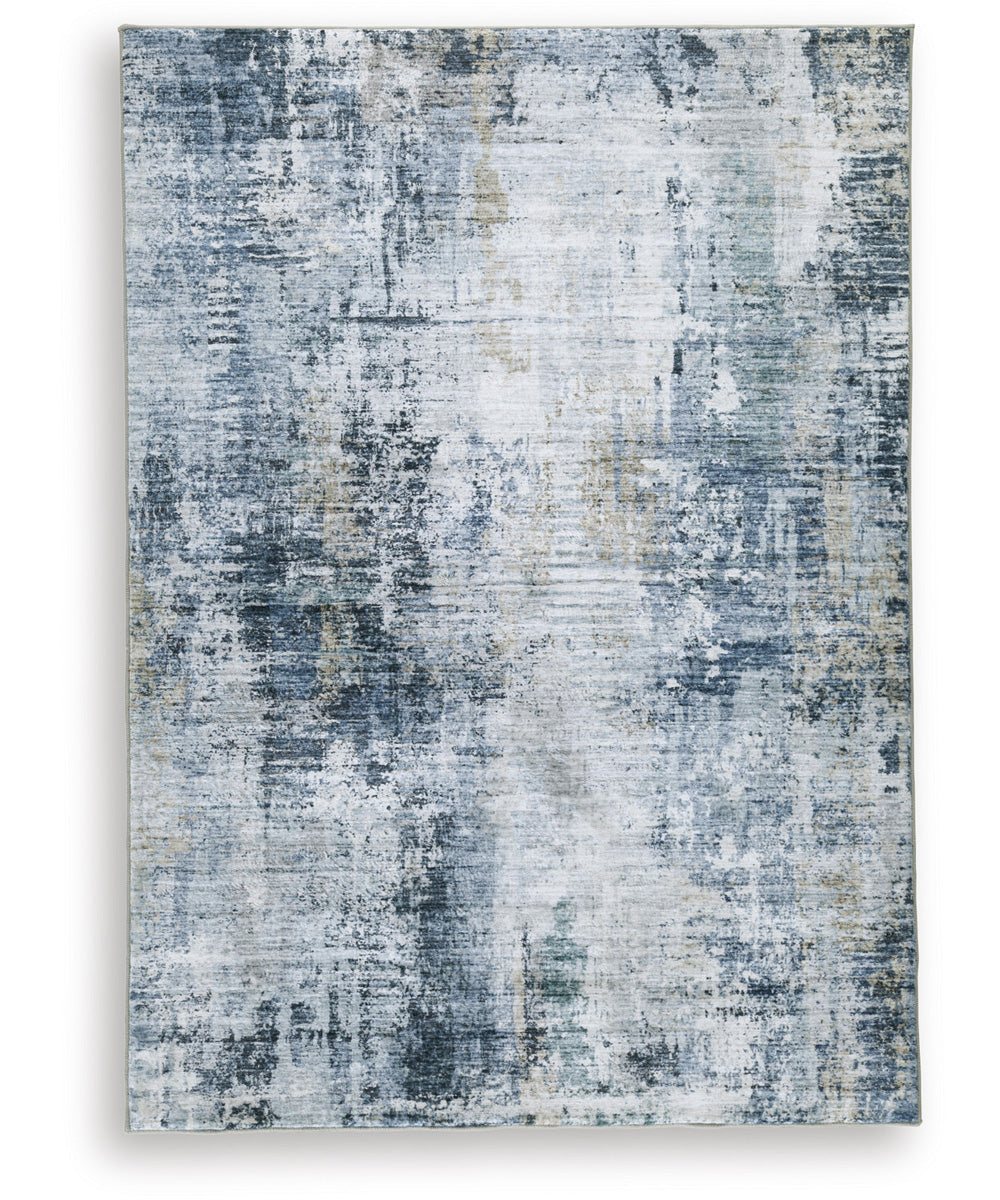 Arlenmont Memory Foam Medium Rug Blue/White/Brown