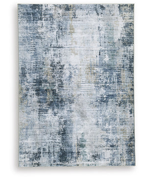 Arlenmont Memory Foam Medium Rug Blue/White/Brown