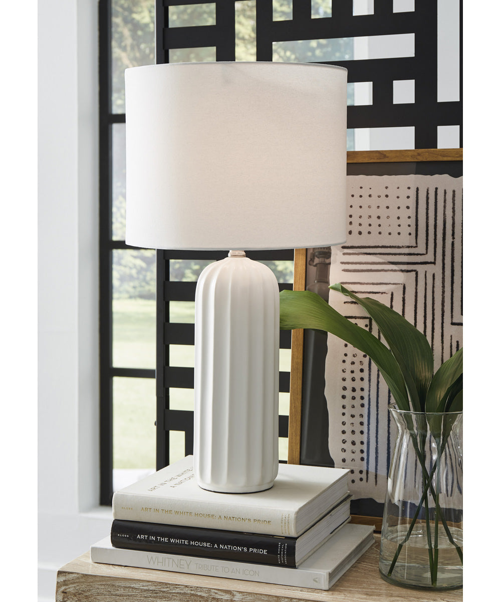 Clarkland Ceramic Table Lamp Set of 2 White