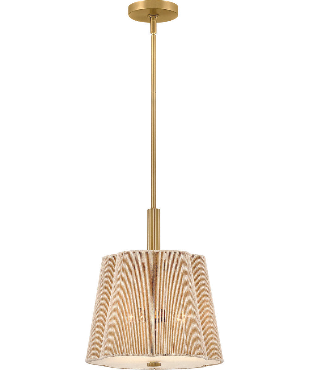 Sasha 3-Light Medium Pendant in Lacquered Brass