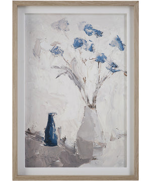 Blue Flowers In Vase Framed Print